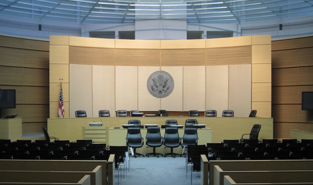 The Robert C. Broomfield Special Proceedings Courtroom, Sandra Day O'Connor U.S. Courthouse in Phoenix, Arizona. (Flickr/Eric E Johnson)